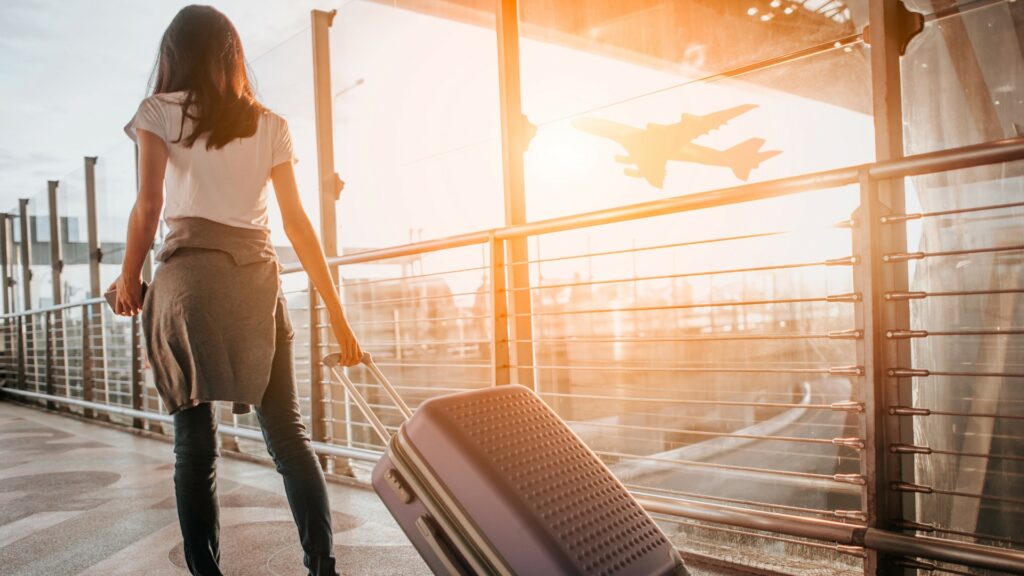 Traveler at airport