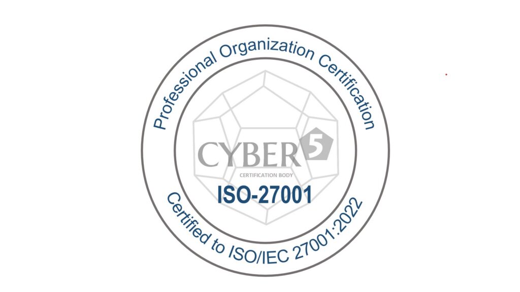 A picture of the ISO/IEC 27001 certification-seal